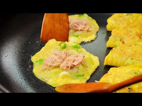 참치 당면 계란만두