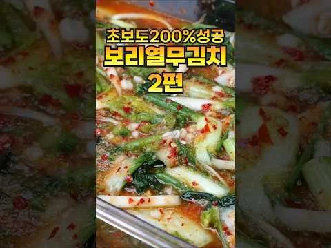풋내 없는 보리열무물김치