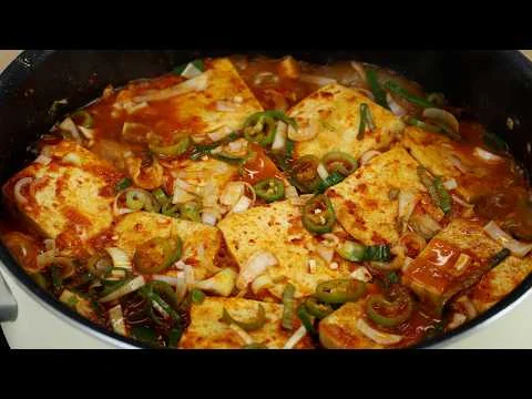 찜 들기름 김치두부조림