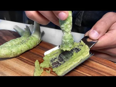 그릴 생 와사비와 연어 소고기 구이