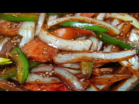 양파 소세지 볶음