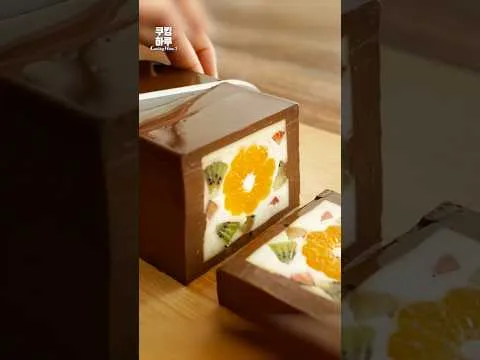 과일 초콜릿 우유 푸딩