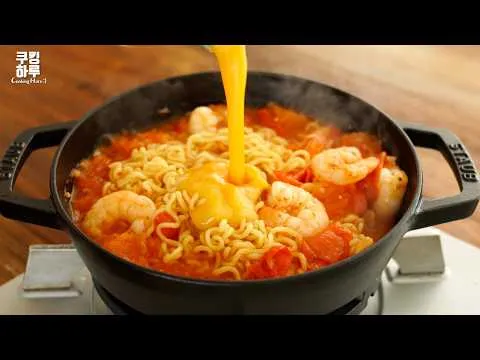 토마토 계란 볶음 라면