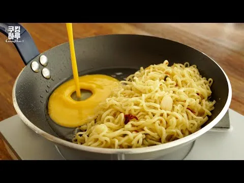 마늘 계란 볶음라면