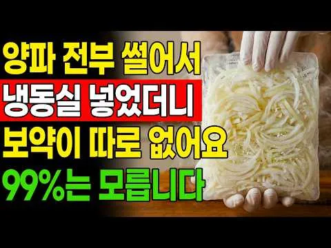 양파 한망 사오면 무조건 얼리세요