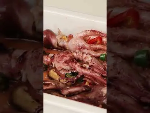 그릴 마늘 간장 낙지구이