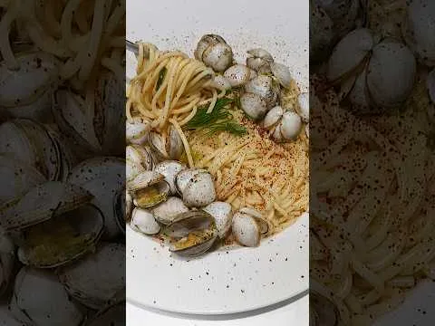 바지락 조개찜과 조개 파스타