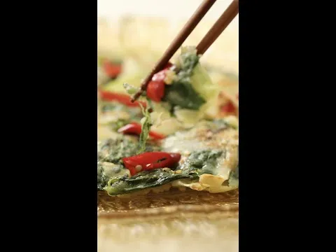 참나물 양배추 버섯전