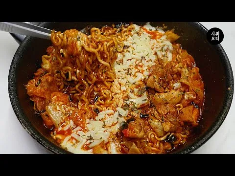치즈 너구리 닭갈비