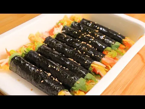 오이 깻잎 김말이