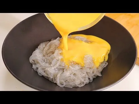 볶은 야채 당면 계란전