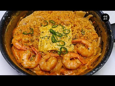 매운 크림라면
