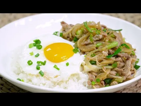 숙주 고기덮밥