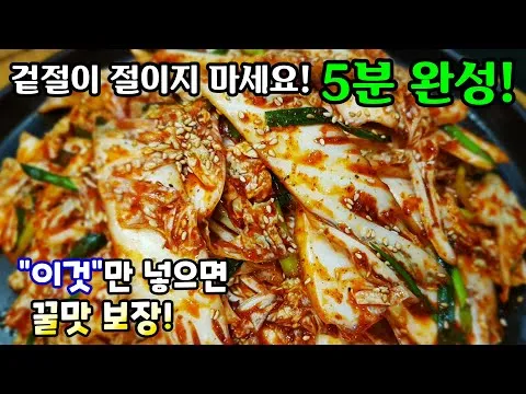 5분 완성 겉절이