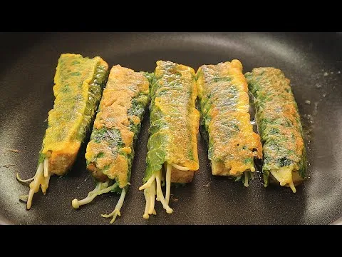 두부 팽이 깻잎말이