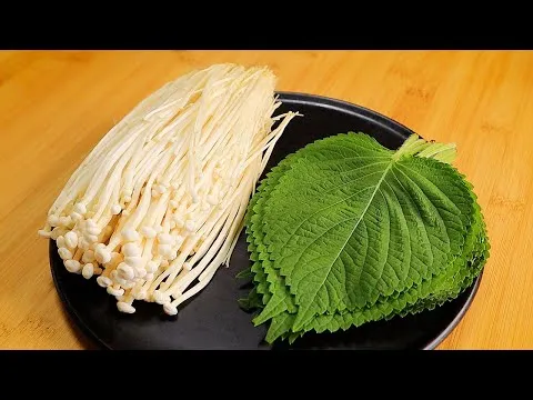 팽이버섯 깻잎 맛살전
