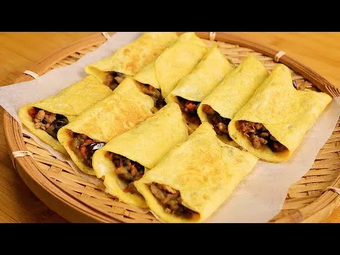 가지 계란 만두