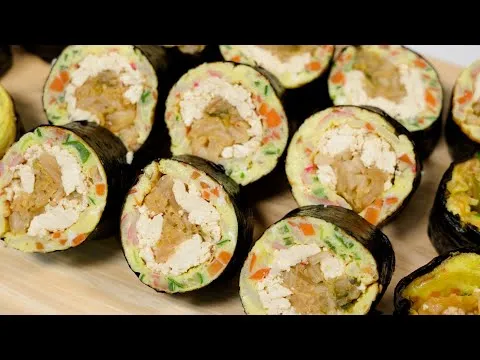 묵은지 두부 김밥