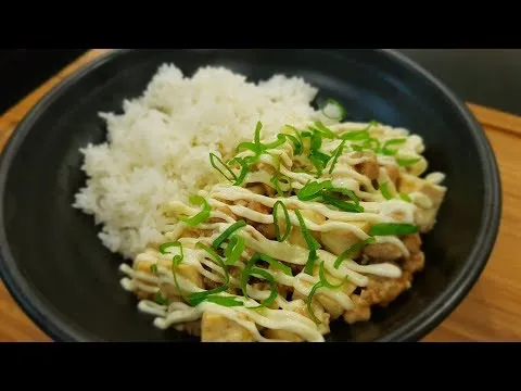 마요네즈 간장두부덮밥