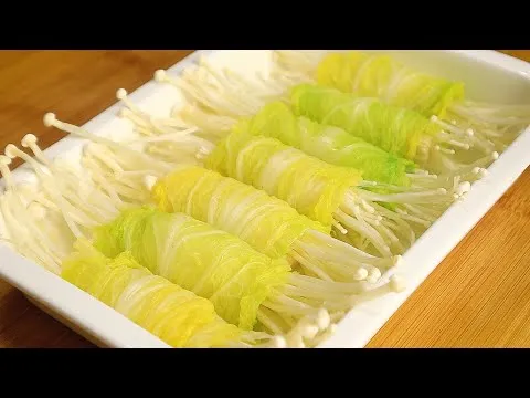 배추 팽이버섯 조림