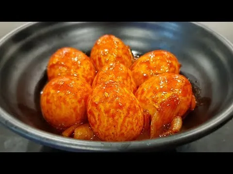 매운 반숙달걀조림