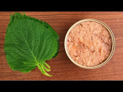 두부 참치 깻잎전