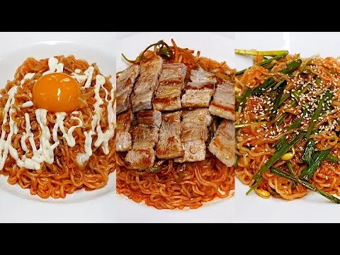 간단한 비빔면을 가장 맛있게 먹는 간단한 조...
